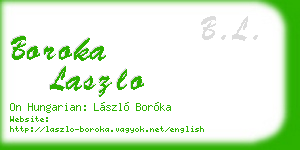 boroka laszlo business card