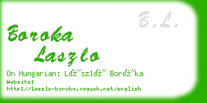 boroka laszlo business card